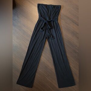Vintage Havana Elegant Black Wide Leg Jumpsuit